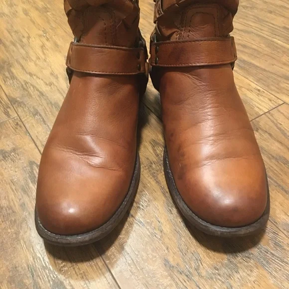 Frye Woven Phillip Cognac RARE